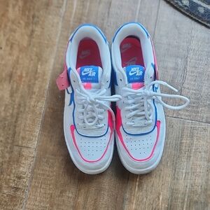 Nike Kids Sneakers - White, Pink, and Blue